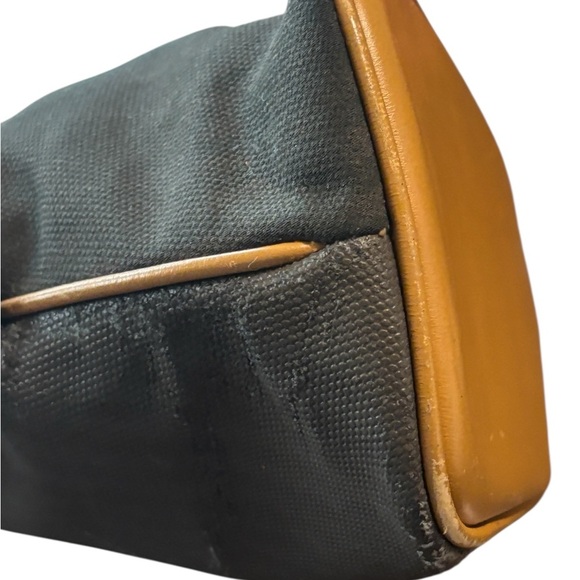 Fendi Vintage Pequín Striped Canvas & Leather Dome Satchel Crossbody Bag - Picture 4 of 14